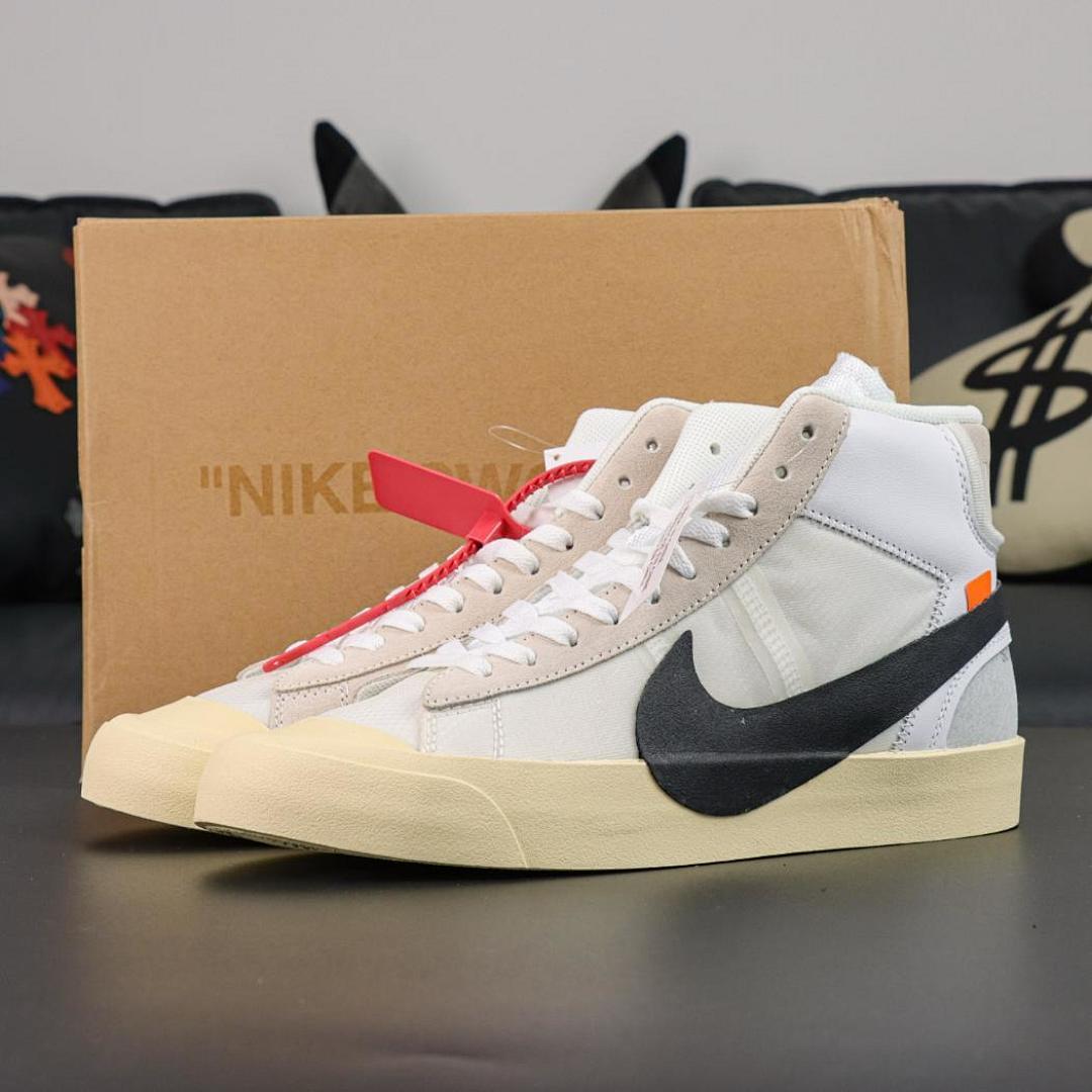Off-White x Nike Blazer Mid "The Ten" White/Black-Muslin AA3832-100