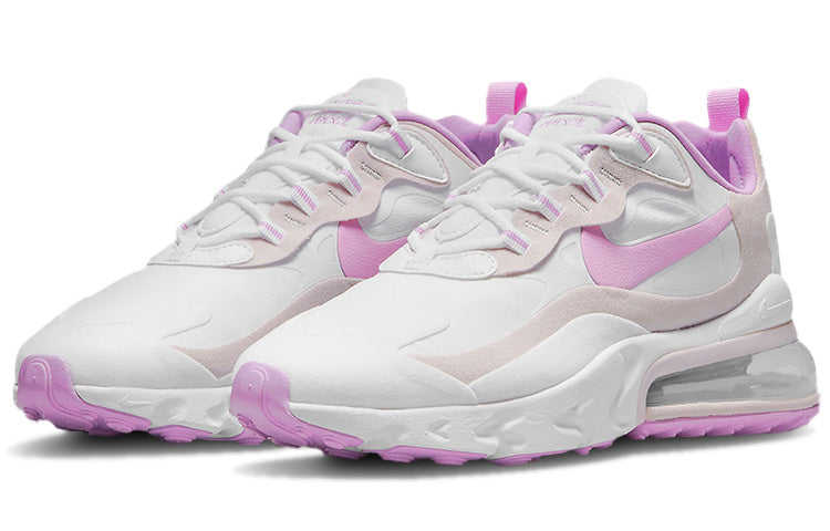 ( Women ) Nike Air Max 270 React White Fuchsia Glow Platinum Violet CZ1609-100
