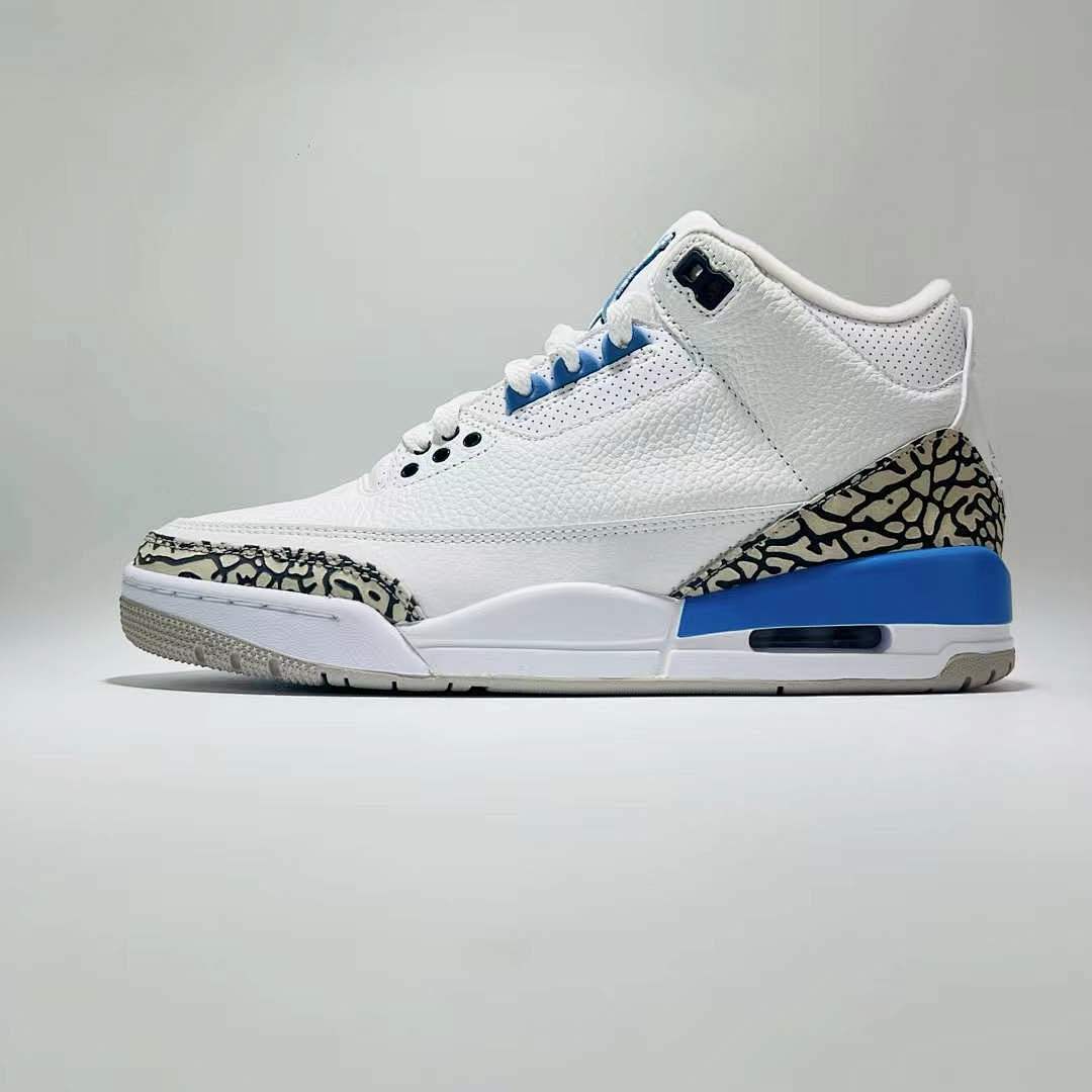 Air Jordan 3 Retro UNC University Blue White Tech Grey Sneakers Shoes CT8532-104