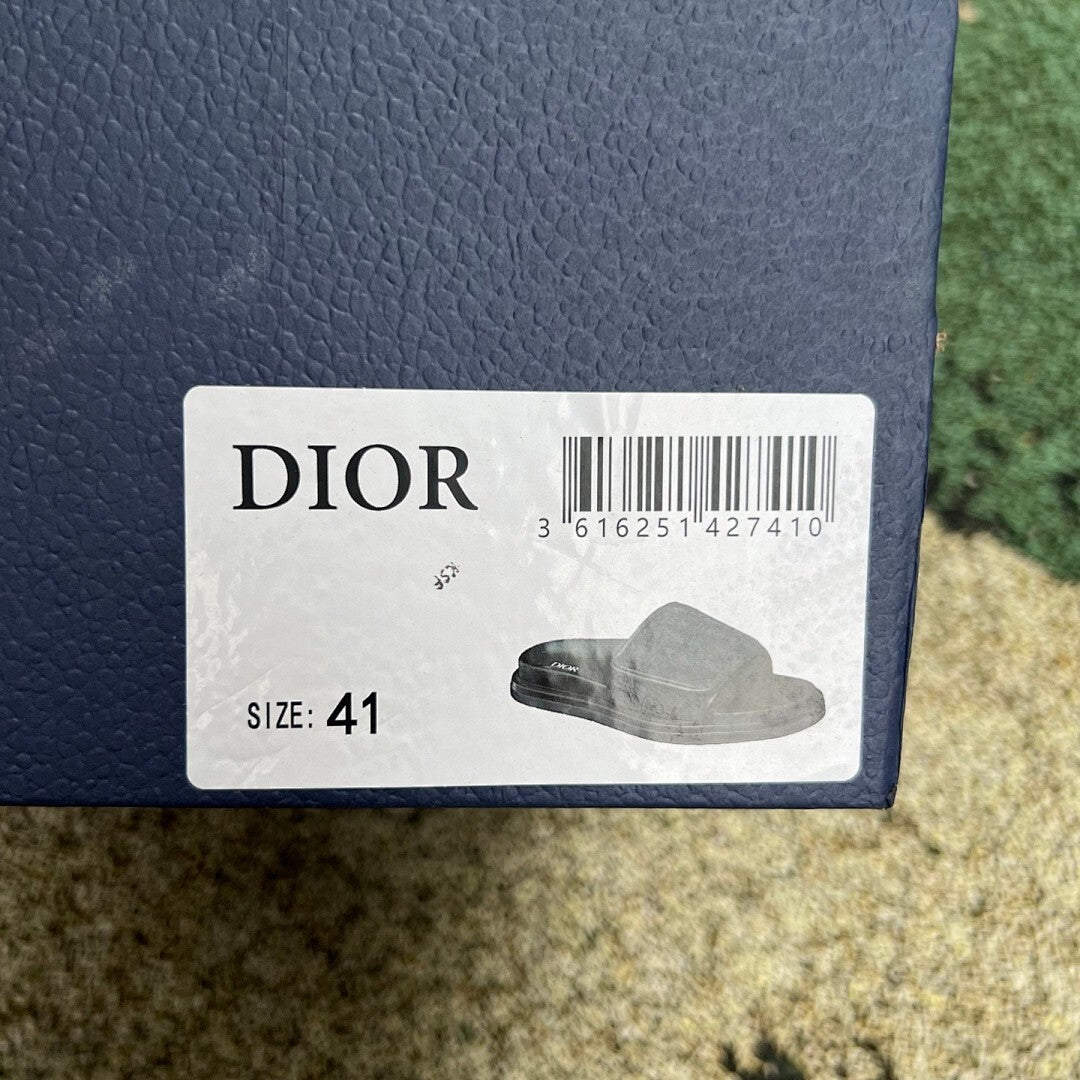Dior Atlas Slide Sandal Black Dior Oblique Jacquard 3SA094ZGM_H961