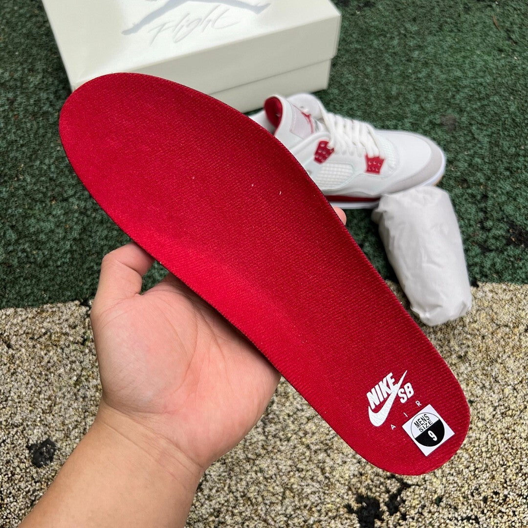 Air Jordan 4 Retro White Fire Red Cement Grey Gum