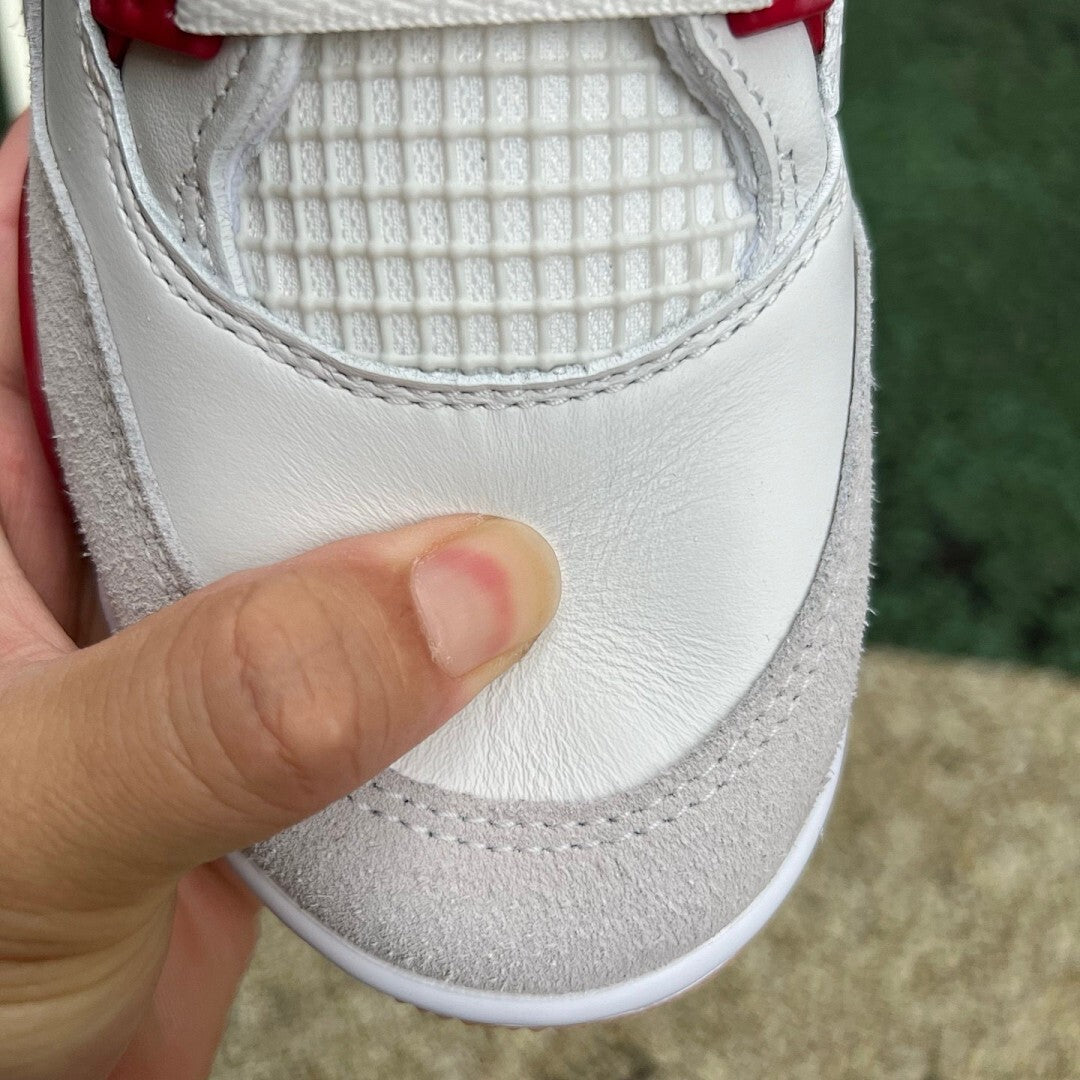 Air Jordan 4 Retro White Fire Red Cement Grey Gum