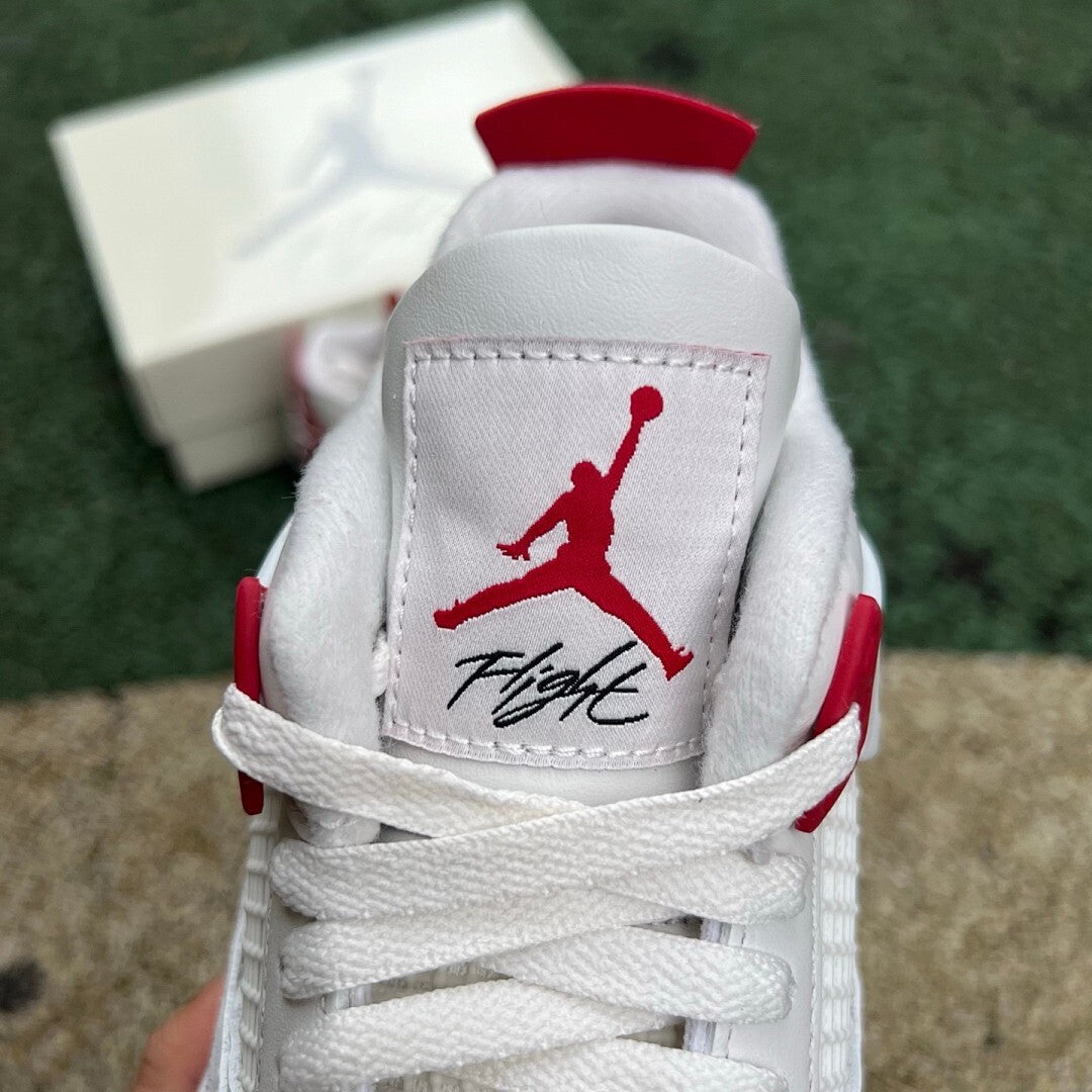 Air Jordan 4 Retro White Fire Red Cement Grey Gum