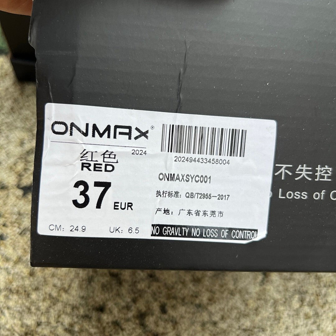 ONMAX Lucky Clover X Series Red Silver White Athletic Running Shoes