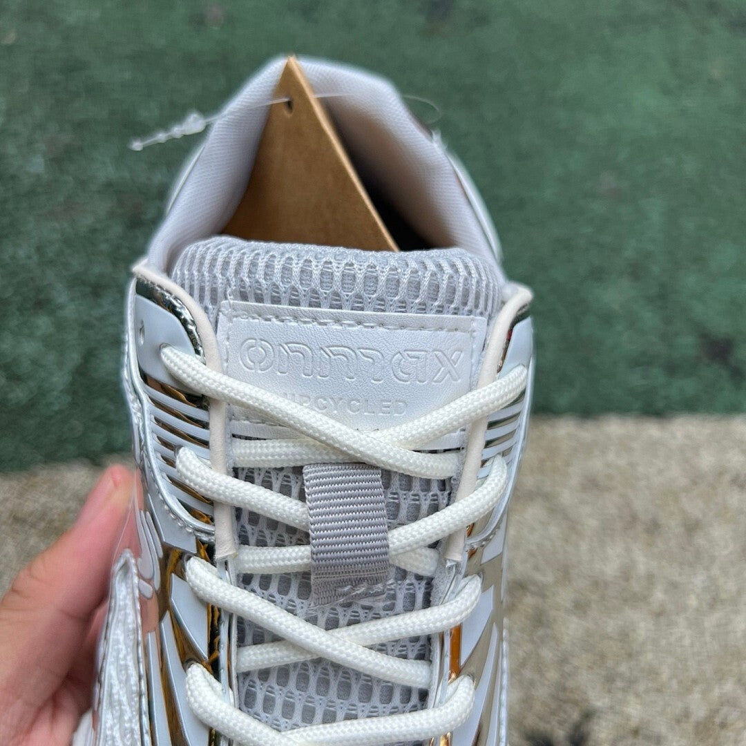 ONMAX Silver Metallic Reflective Mesh Chunky Sneakers