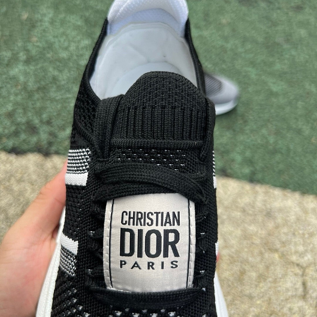 Christian Dior Black White Knitted Trainers