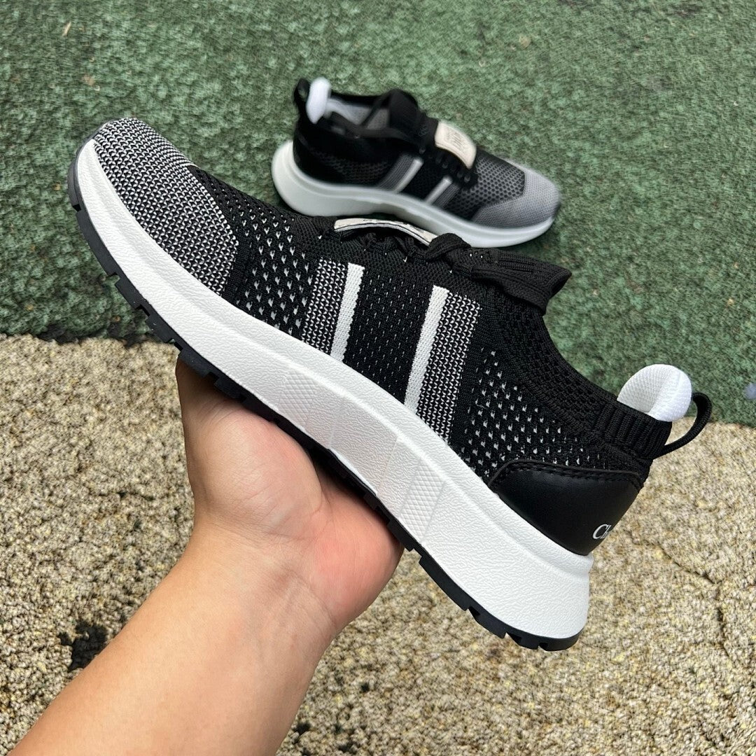 Christian Dior Black White Knitted Trainers
