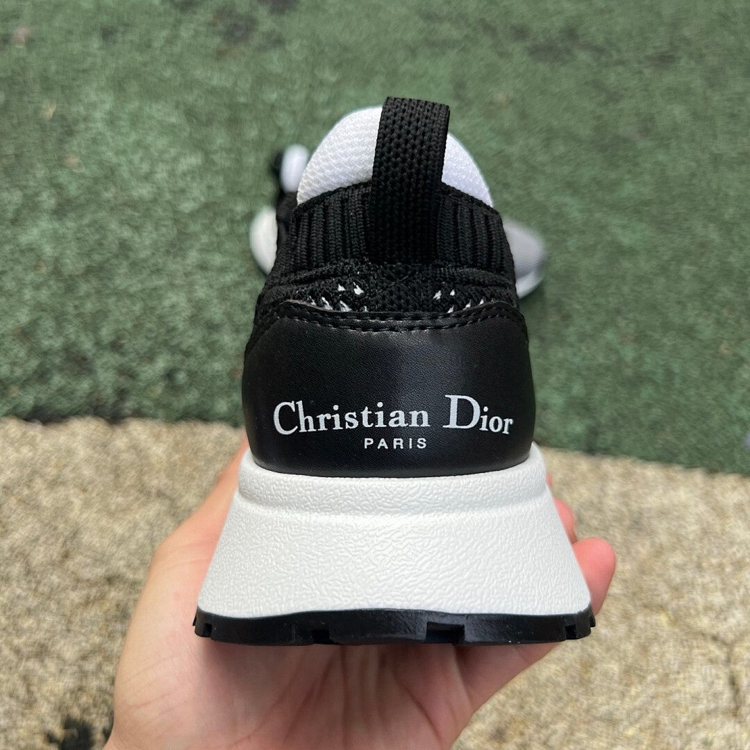 Christian Dior Black White Knitted Trainers