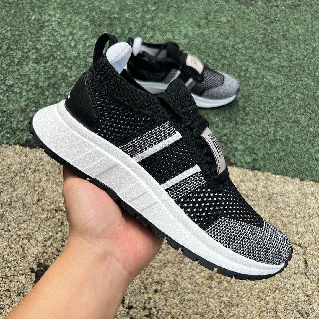 Christian Dior Black White Knitted Trainers