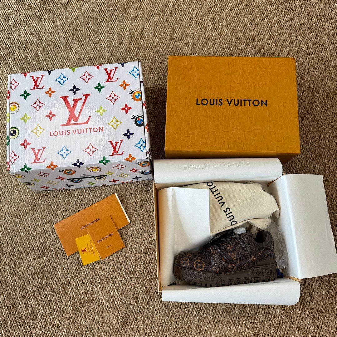 Louis Vuitton LV Trainer Sneaker Monogram Canvas Brown 1A8Z5U
