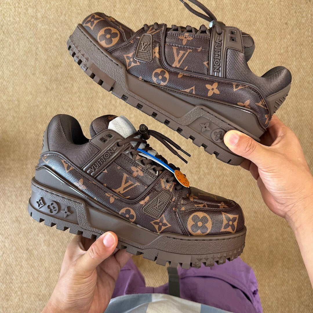 Louis Vuitton LV Trainer Sneaker Monogram Canvas Brown 1A8Z5U