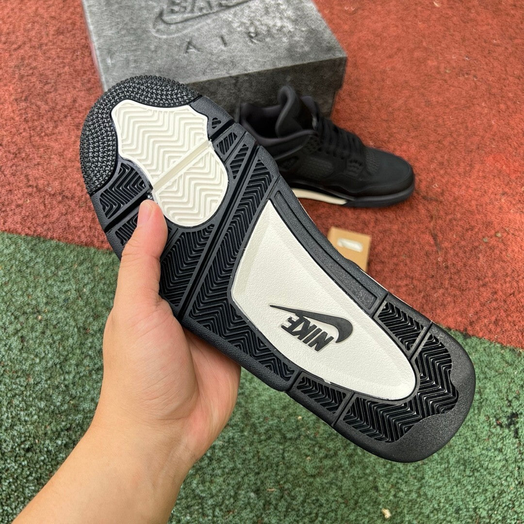 Air Jordan 4 Black Mini Swoosh