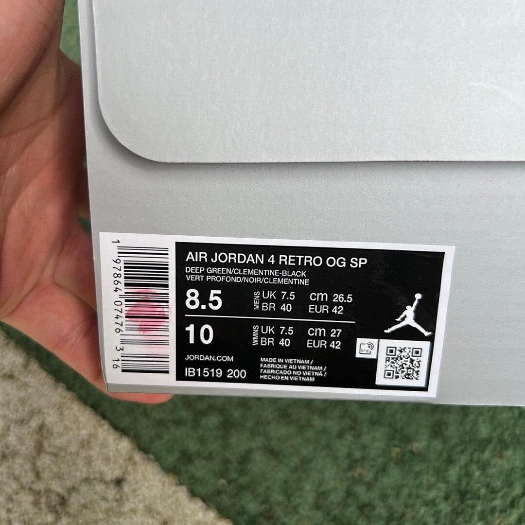 Air Jordan 4 Retro UNDEFEATED Olive Black Orange 312255-241