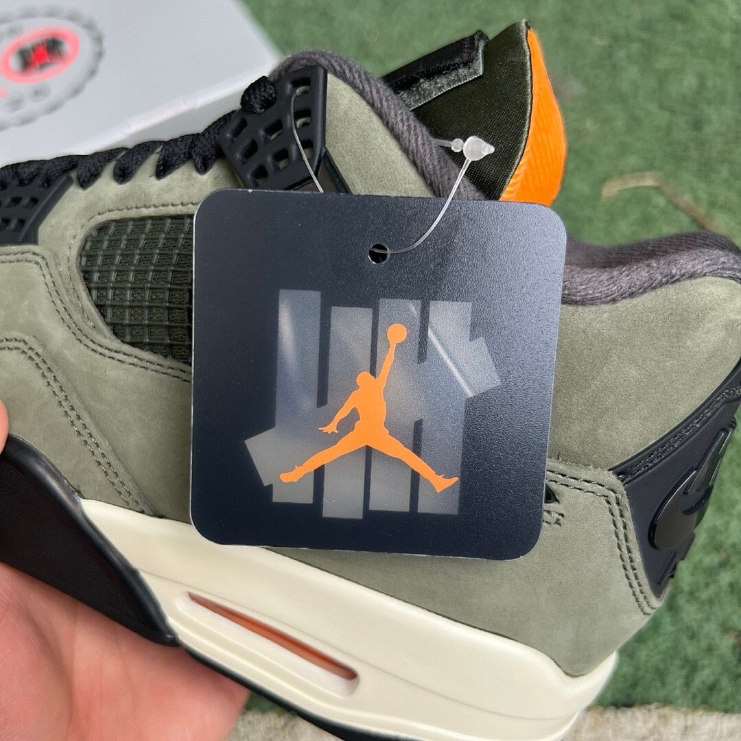 Air Jordan 4 Retro UNDEFEATED Olive Black Orange 312255-241
