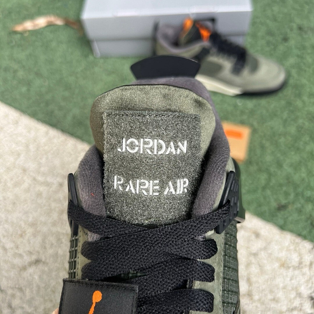 Air Jordan 4 Retro UNDEFEATED Olive Black Orange 312255-241