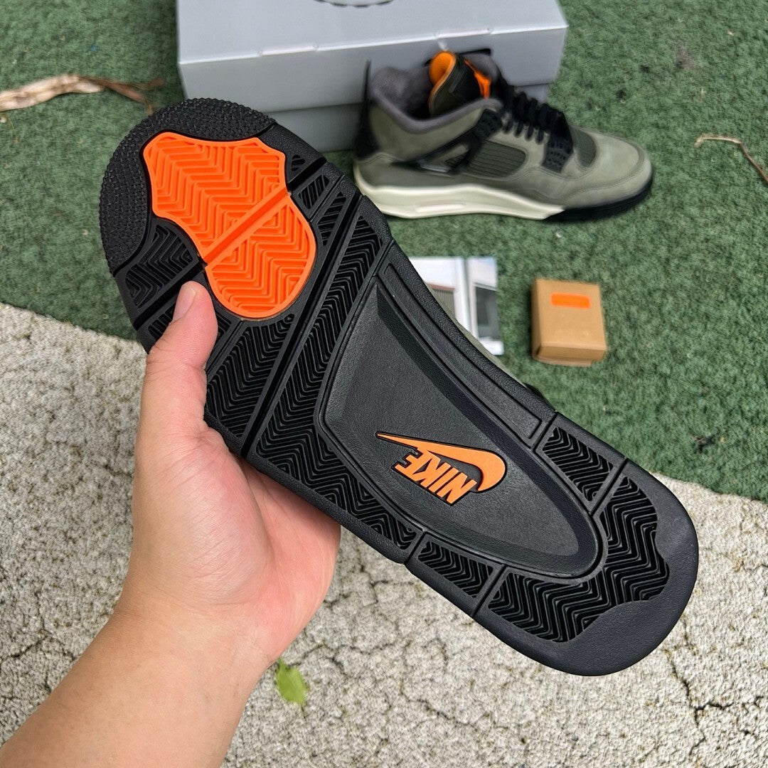 Air Jordan 4 Retro UNDEFEATED Olive Black Orange 312255-241