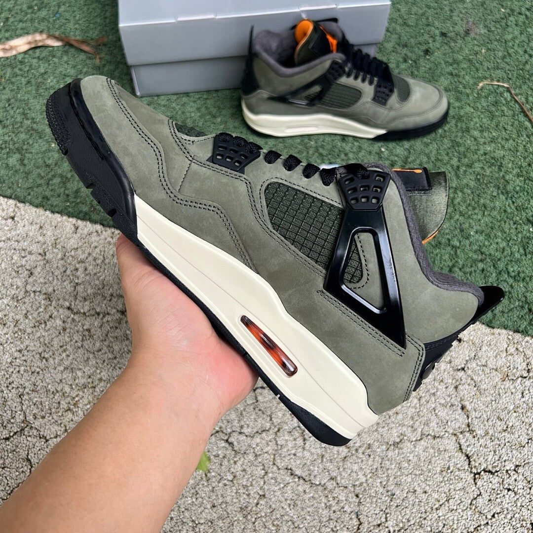 Air Jordan 4 Retro UNDEFEATED Olive Black Orange 312255-241