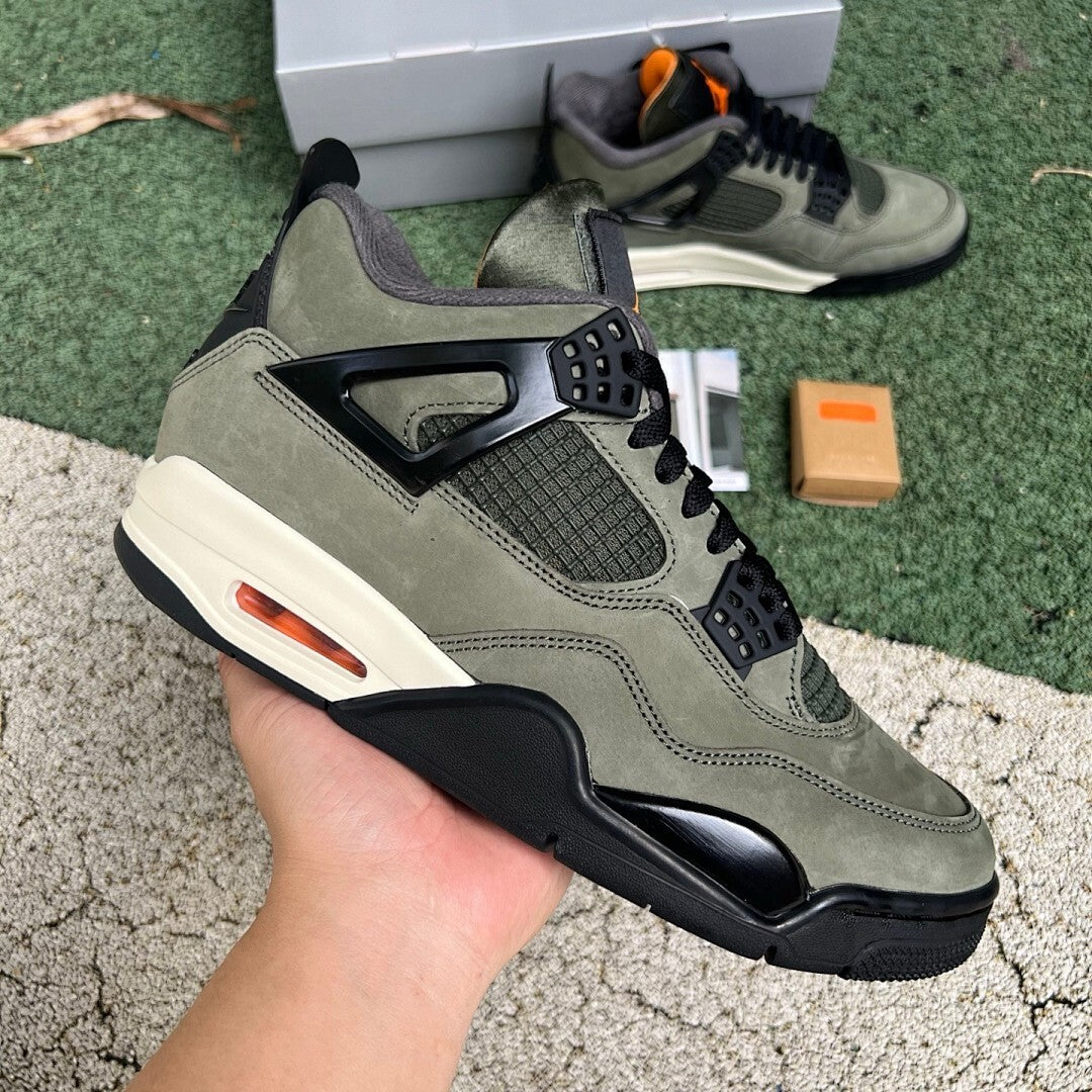 Air Jordan 4 Retro UNDEFEATED Olive Black Orange 312255-241
