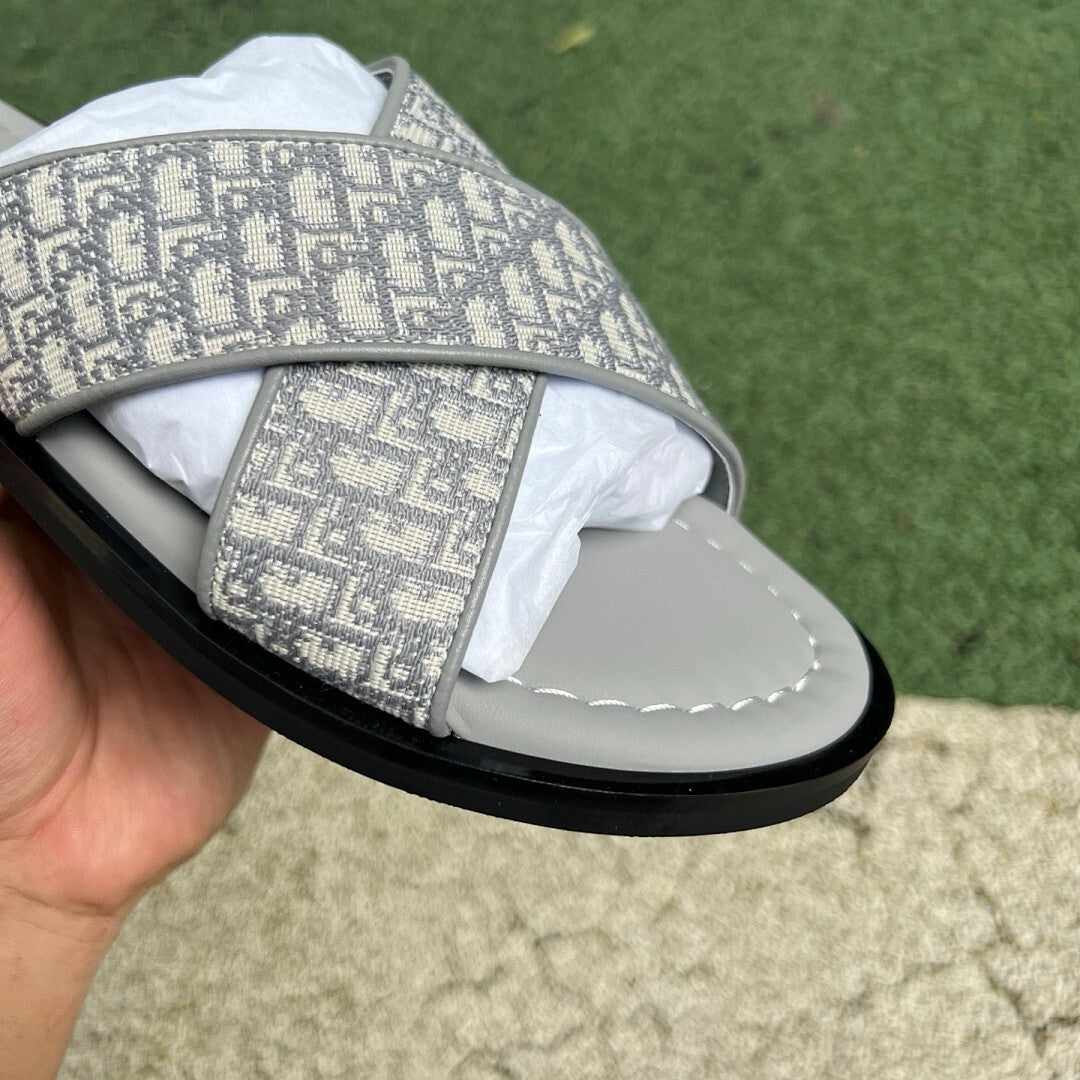 Dior Alpha Sandal Gray Dior Oblique Jacquard