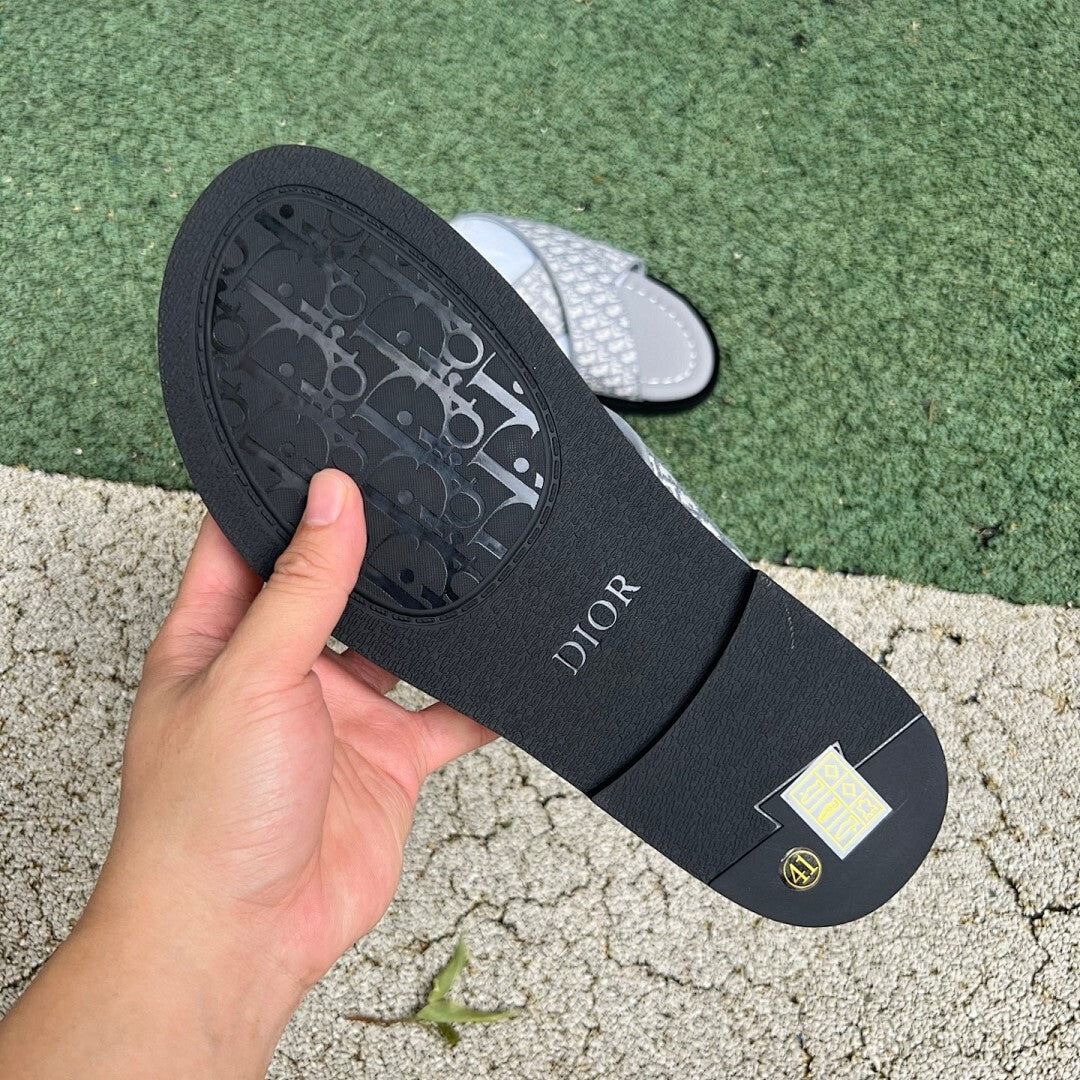 Dior Alpha Sandal Gray Dior Oblique Jacquard