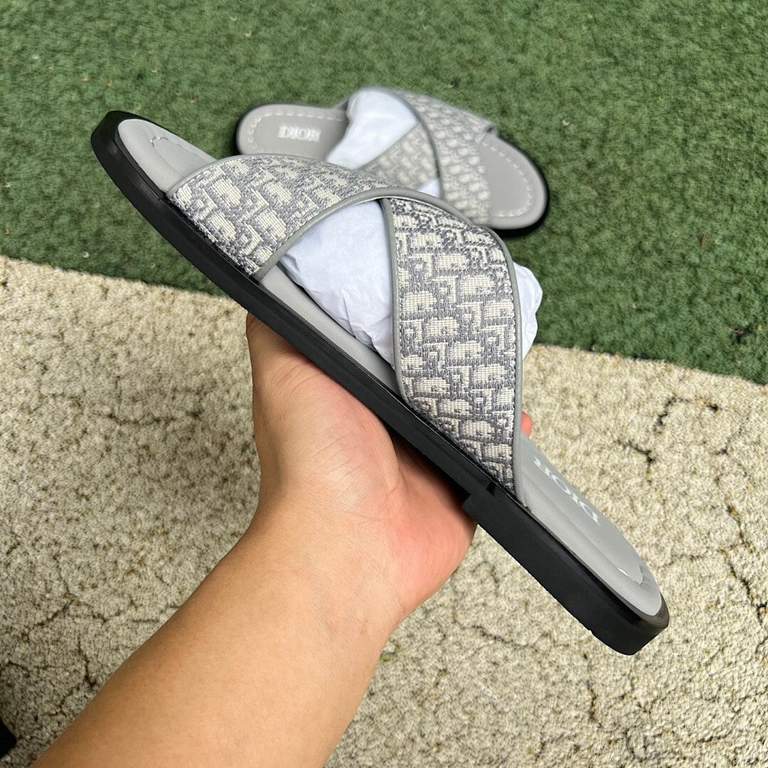 Dior Alpha Sandal Gray Dior Oblique Jacquard