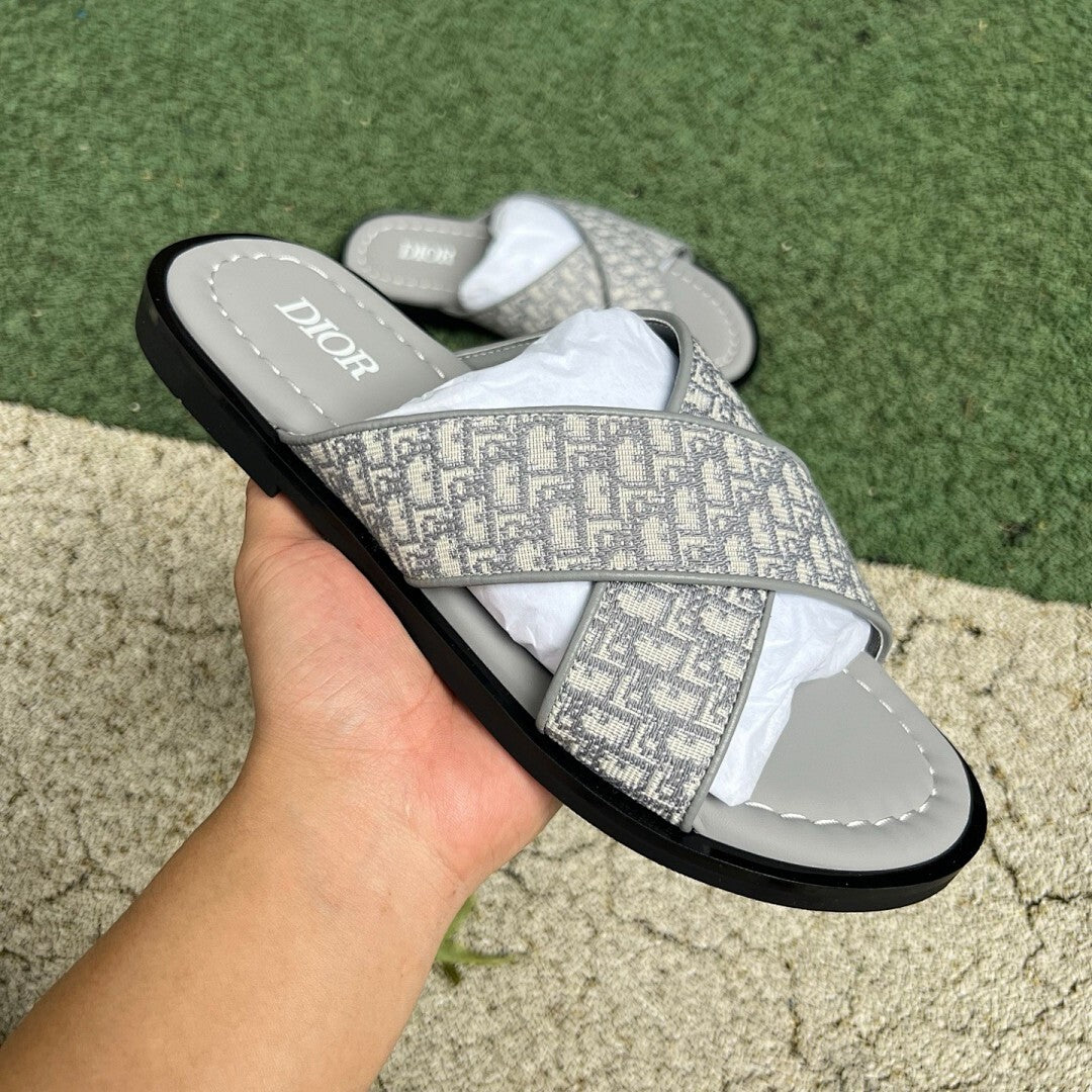 Dior Alpha Sandal Gray Dior Oblique Jacquard