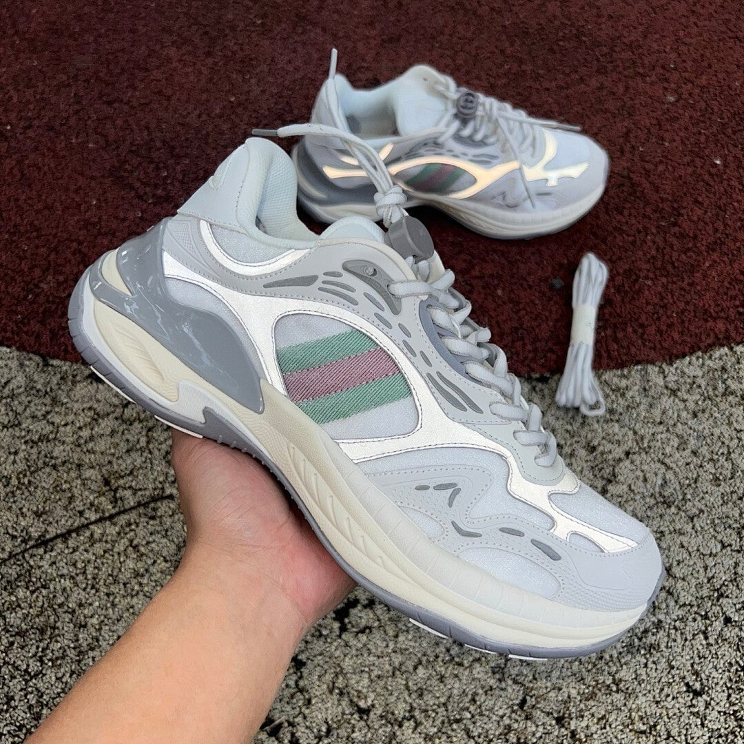 Gucci Mac 80 Sneaker White Green Pink Grey 745305