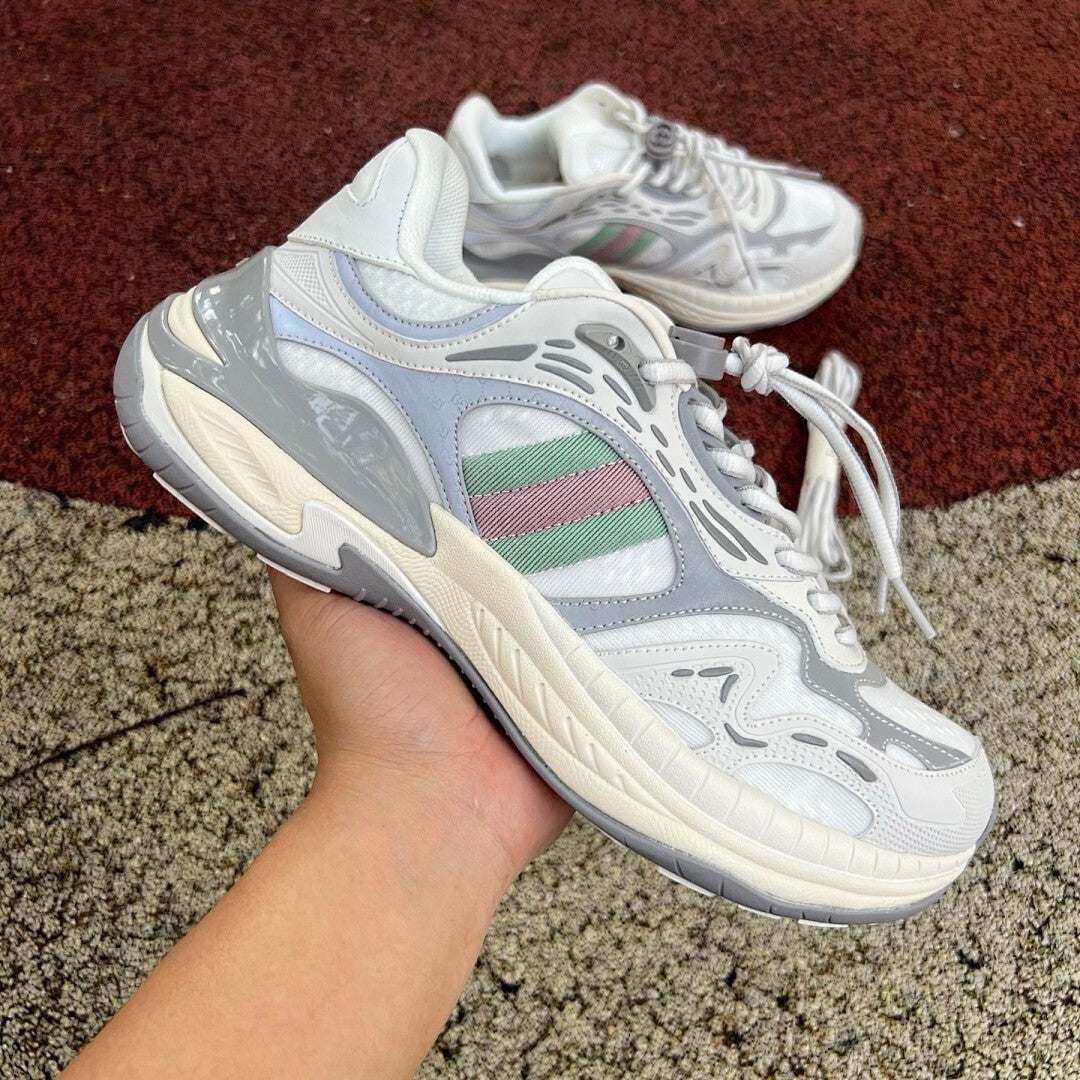 Gucci Mac 80 Sneaker White Green Pink Grey 745305
