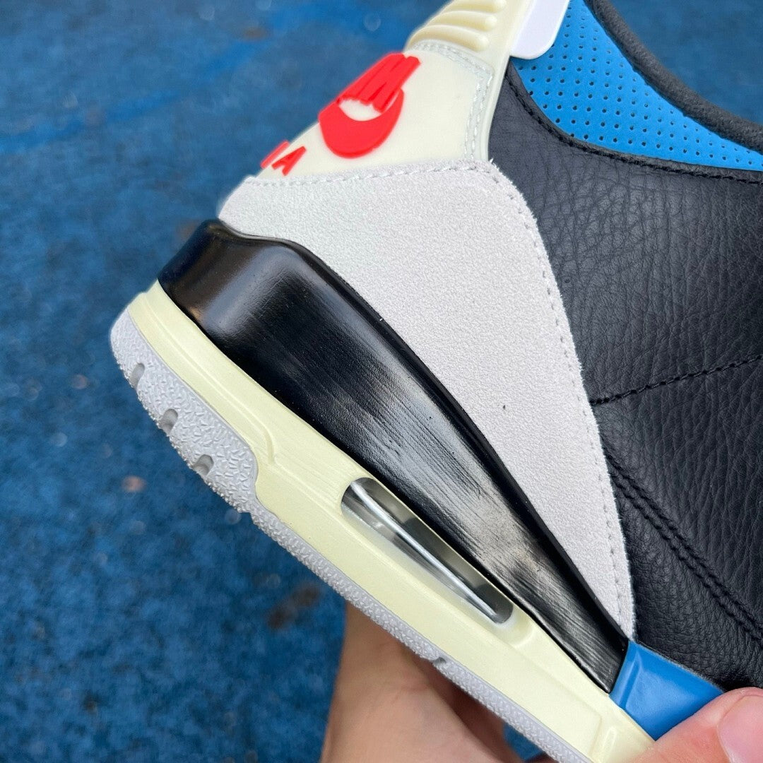Air Jordan 3 Retro Black Cement Blue Sail