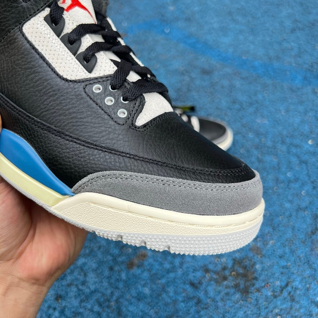 Air Jordan 3 Retro Black Cement Blue Sail