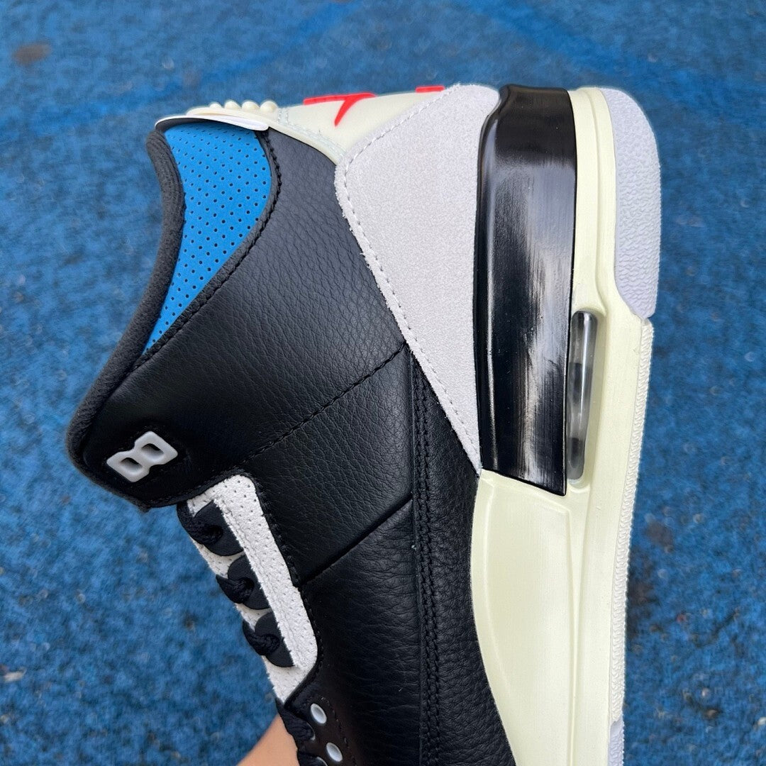 Air Jordan 3 Retro Black Cement Blue Sail
