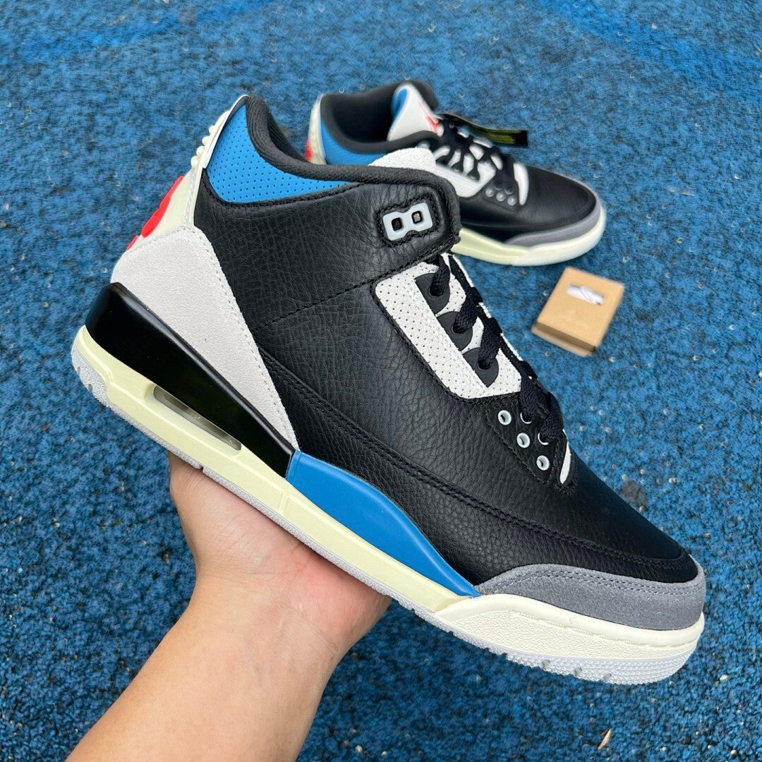 Air Jordan 3 Retro Black Cement Blue Sail