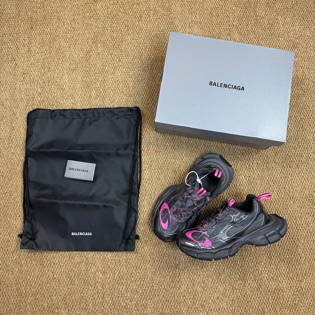 Balenciaga Runner Sneaker Anthracite Metallic Silver Hot Pink
