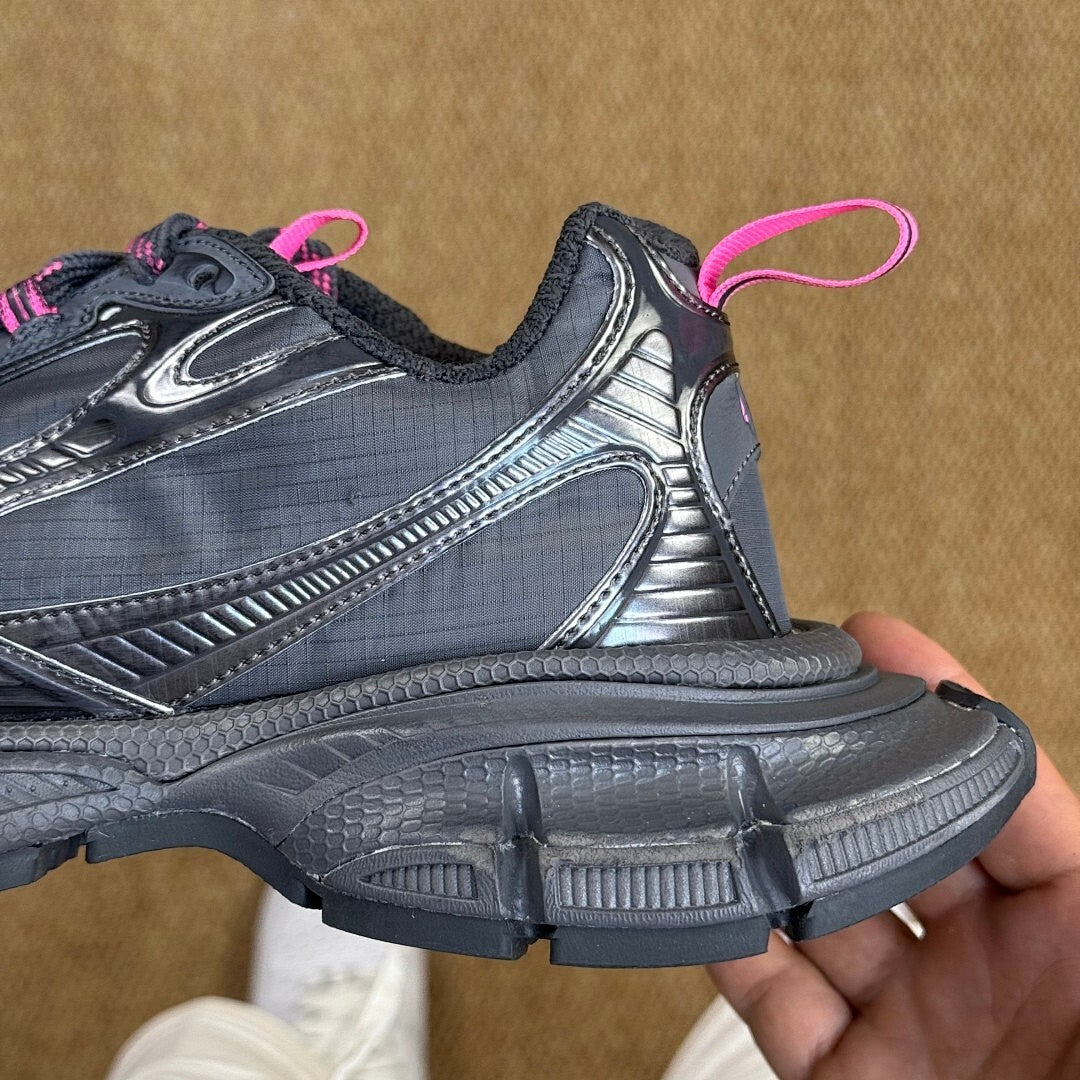 Balenciaga Runner Sneaker Anthracite Metallic Silver Hot Pink