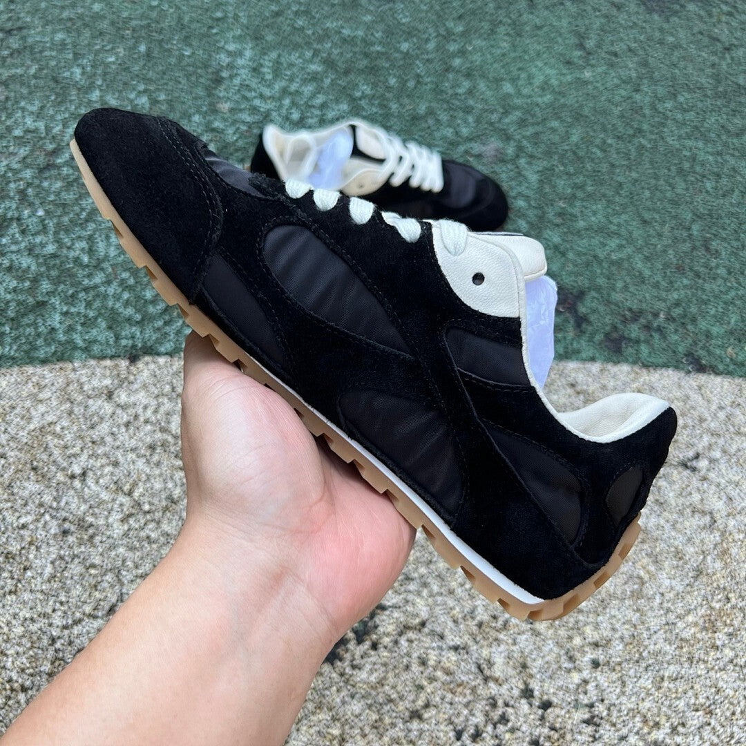 L.L.Bean Court Runner Sneakers, Suede and Nylon - Carbon Black