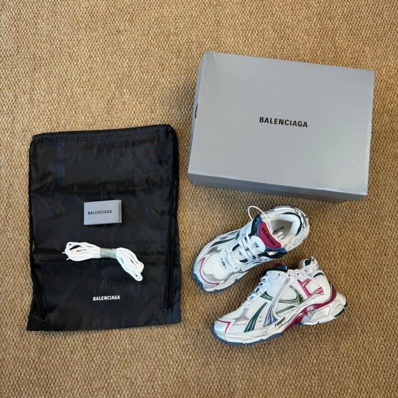 Balenciaga Runner Sneaker White Blue Green Pink