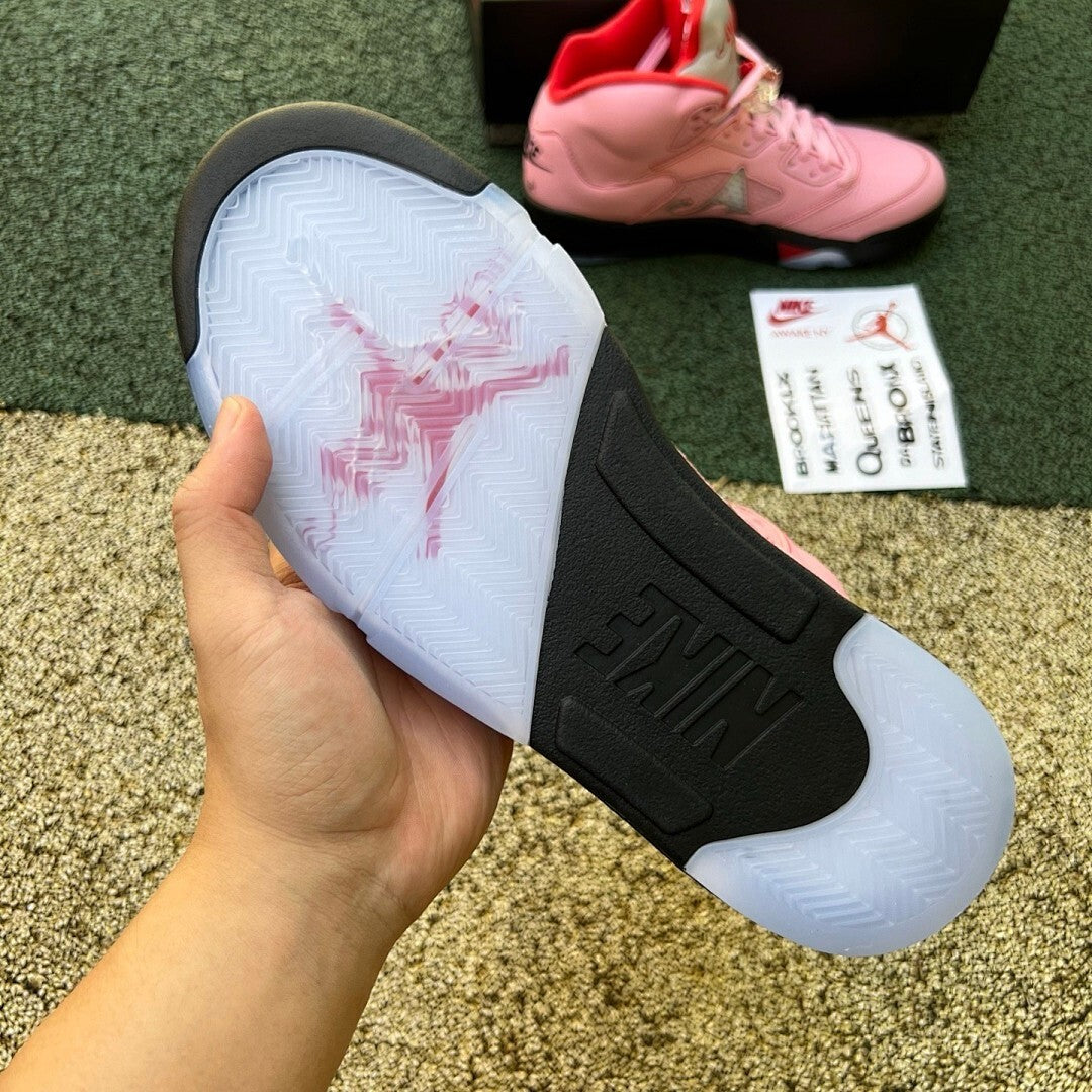 Air Jordan 5 Retro Aleali May Pink A Logo 23