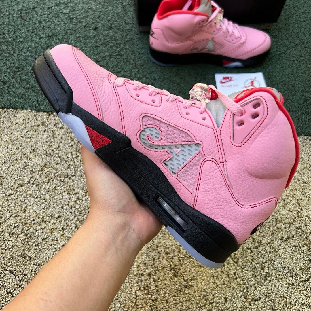 Air Jordan 5 Retro Aleali May Pink A Logo 23