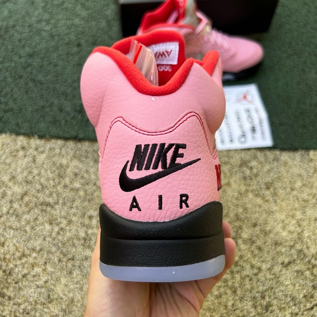 Air Jordan 5 Retro Aleali May Pink A Logo 23