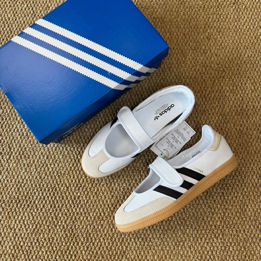 Adidas Samba OG Mary Jane Shoes IE0634 White Black Gum
