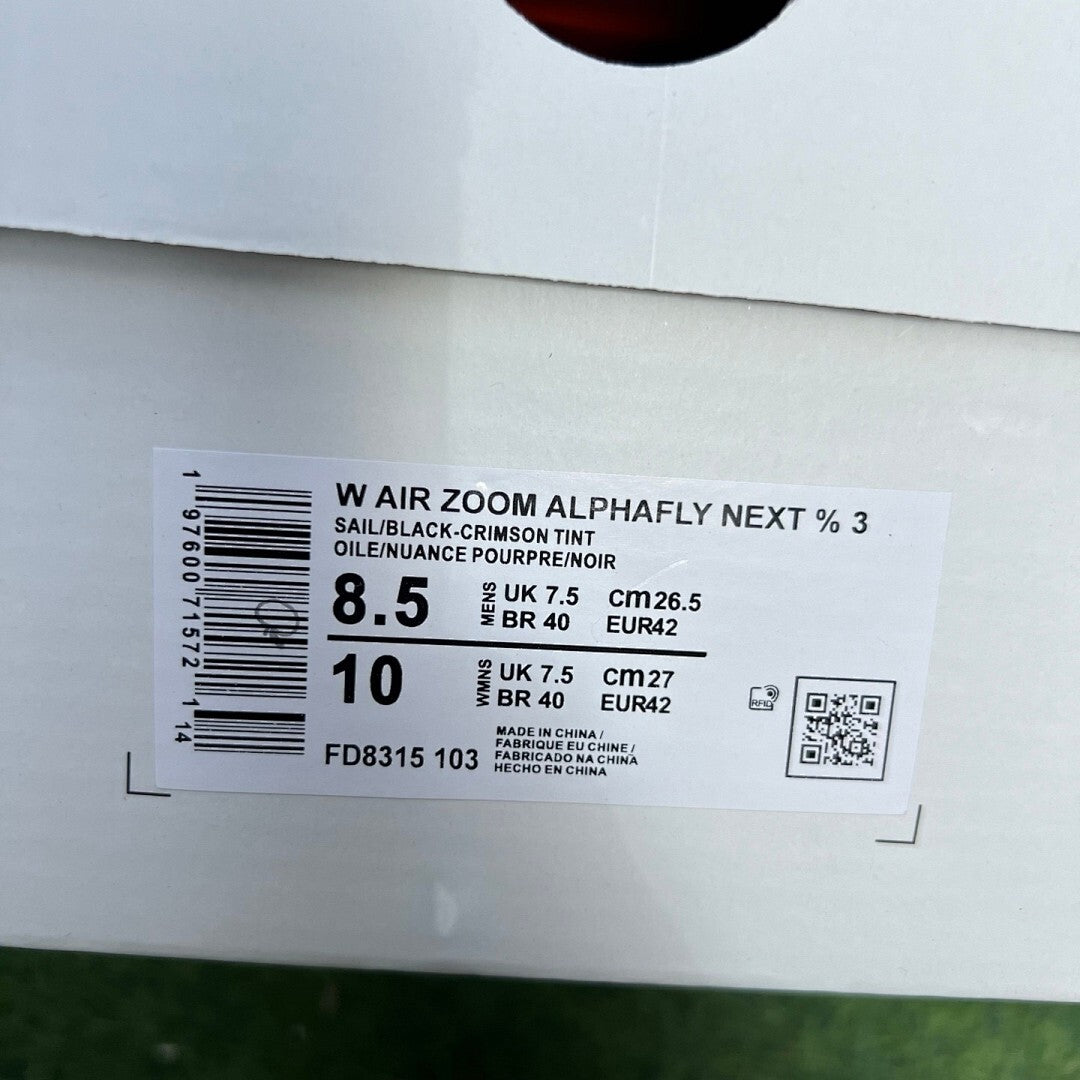 Nike Alphafly 3 White Black Phantom Bright Crimson FD8357-101
