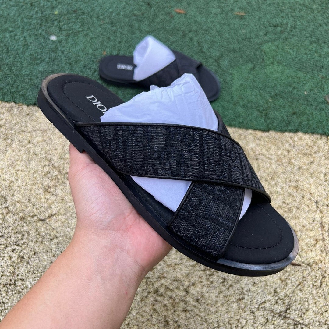 Dior Alpha Sandal Black Dior Oblique Jacquard