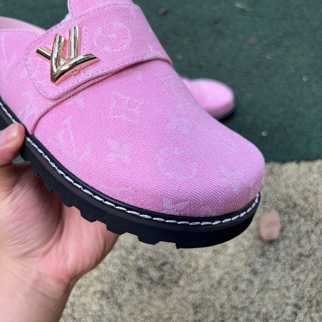 Louis Vuitton LV Easy Mule Pink Monogram Denim M82285