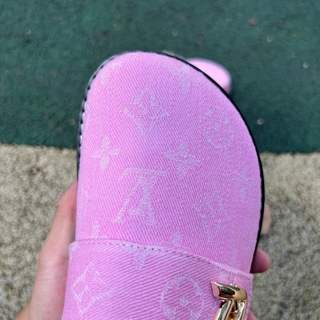 Louis Vuitton LV Easy Mule Pink Monogram Denim M82285