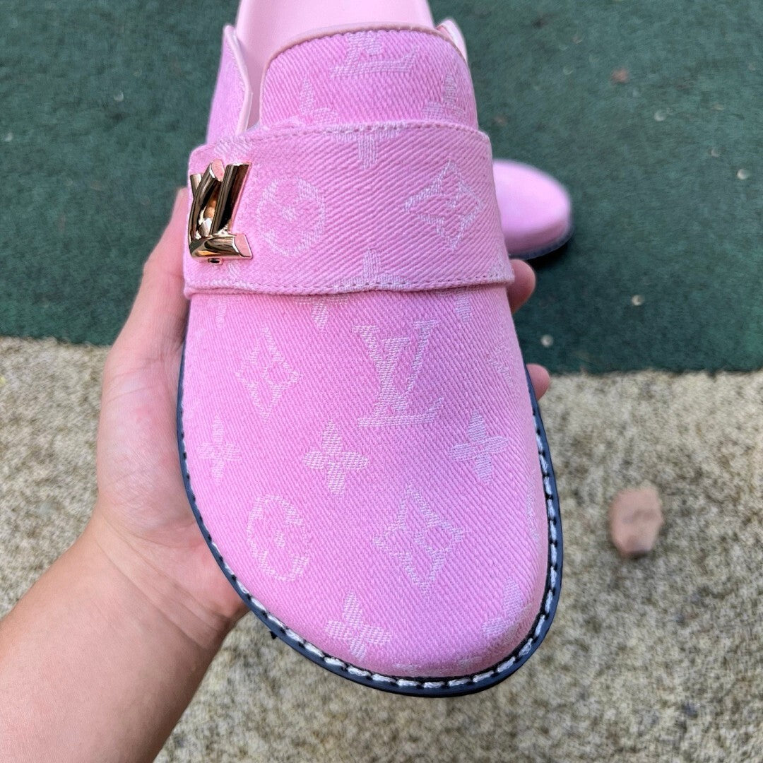 Louis Vuitton LV Easy Mule Pink Monogram Denim M82285