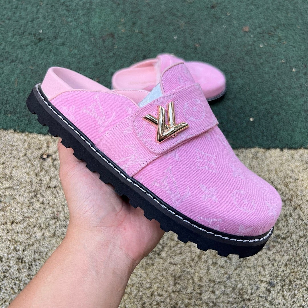Louis Vuitton LV Easy Mule Pink Monogram Denim M82285