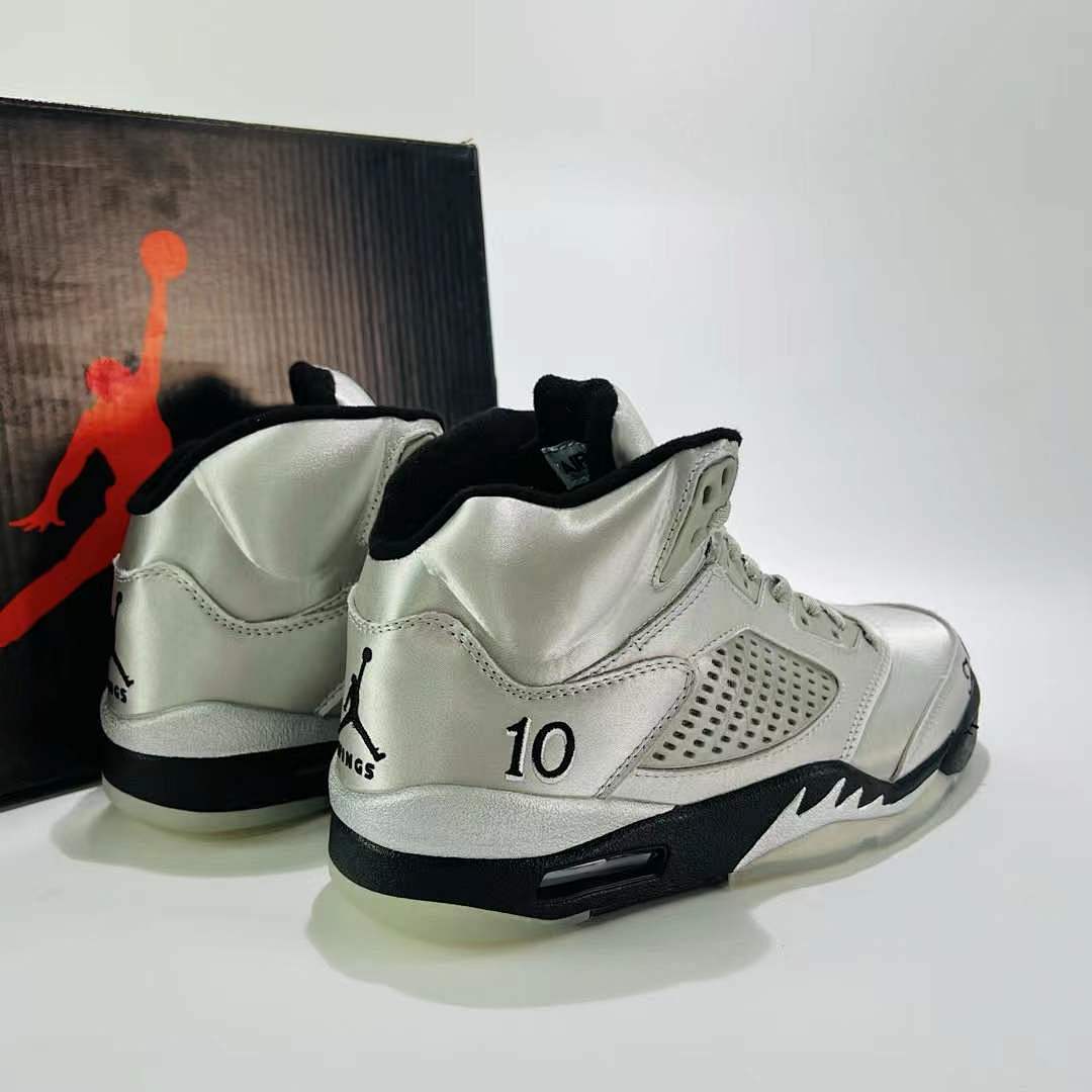 DJ Khaled Air Jordan 5 Retro "We The Best" Friends & Family "Family Flies Alone" Metallic Silver Sneakers