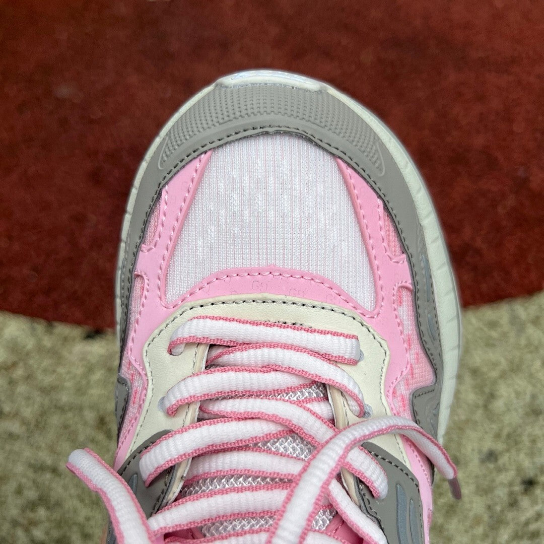 Gucci Adidas Women's Trainer Pink Grey 706913 U3R00 6605