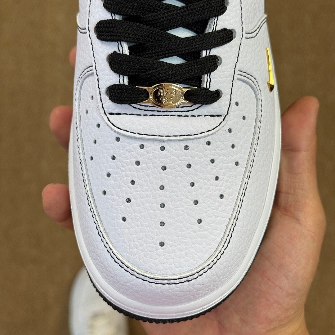 Nike Air Force 1 '07 LV8 White Black Metallic Gold FD0793-100