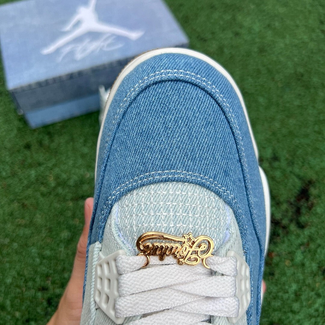 Air Jordan 4 Retro Light Blue Denim White Gum